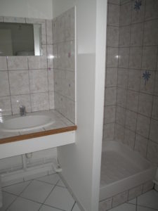 La salle d'eau de l'appartement.